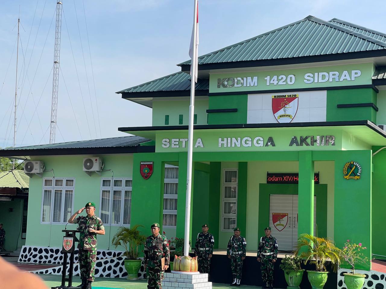 Semangat Patriotisme di Upacara Bendera Kodim 1420/Sidrap