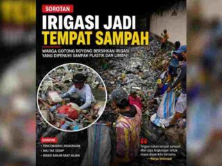 Irigasi Dipenuhi Sampah, Warga Soroti Lambannya Respons Pemerintah