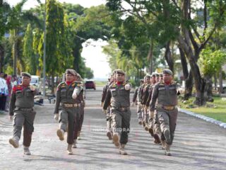 Bupati Sidrap Lepas Kontingen HUT Satpol PP, Tekankan Karakter yang Disegani dan Disenangi