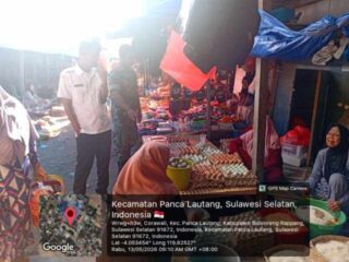 Pantau Ketersediaan dan Harga Sembako, Serda Kasman dan Koptu Parondongan Cek Pasar Sentral Bilokka