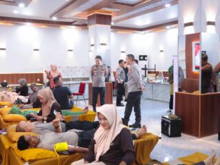 Wujud Nyata "Polri Untuk Masyarakat" Polres Sidrap Gelar Bakti Kesehatan Donor Darah