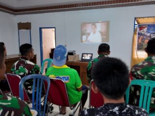 Dua Koramil Jajaran Kodim 1420/Sidrap Gelar Nobar, Pererat Kebersamaan Warga