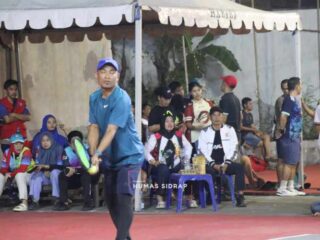 Wabup Nurkanaah Dukung dari Pinggir Lapangan, Sidrap ke Semifinal Tenis Ganda Putra