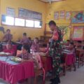 Babinsa Kodim 1420/Sidrap Dampingi Program Makan Bergizi Gratis di Wilayah Binaan