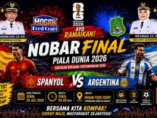 Siapa Juara Piala Dunia? Yuk Nobar Final Spanyol vs Argentina di Mogan Food Court Sidrap