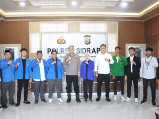 HMI & PMII Bersama Polres Sidrap Kompak Wujudkan Stigma Positif Kabupaten Sidrap
