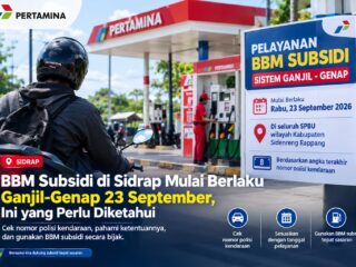BBM Subsidi di Sidrap Mulai Berlaku Ganjil-Genap 23 September, Ini yang Perlu Diketahui