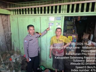 Permudah Warga, Kapolres Sidrap Sebar Nomor Polisi di Setiap Rumah