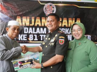 Sambut HUT ke-81 TNI, Kodim 1420/Sidrap Gelar Anjangsana dan Serahkan Tali Asih
