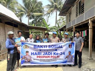 Peringati Hari Jadi ke-24 Propam Polri, Personel Polres Sidrap Gelar Bakti Sosial 