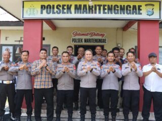 Kapolres Sidrap Kunjungi Mapolsek Maritengngae, Tekankan Disiplin dan Integritas
